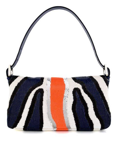 zebra fendi baguette|Fendi handbags.